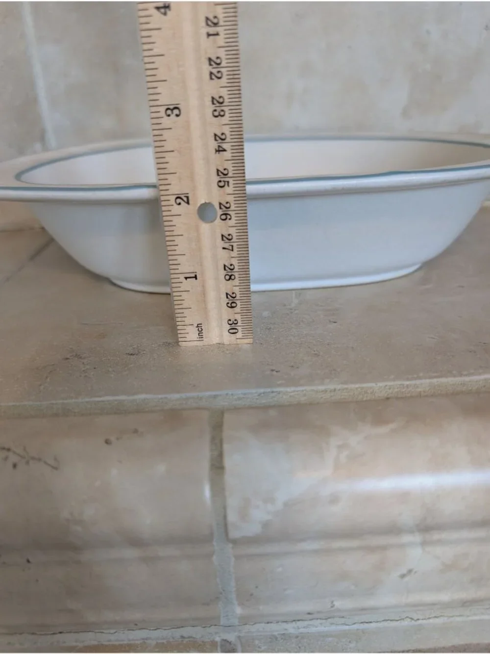 Vintage Country Ware Oval Serving Bowl Ashberry Pattern White Stoneware Farmhous